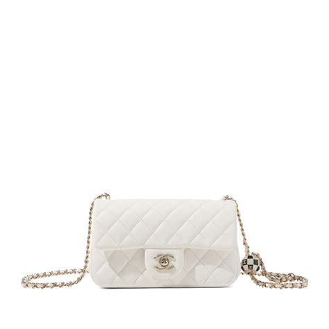 white chanel evening bag|Chanel small lambskin evening bag.